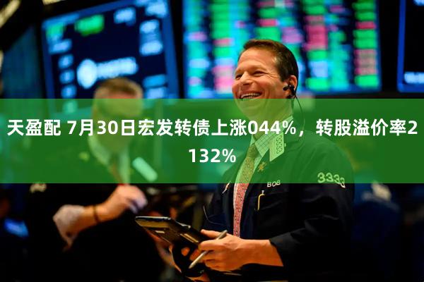 天盈配 7月30日宏发转债上涨044%，转股溢价率2132%