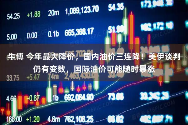牛博 今年最大降价，国内油价三连降！美伊谈判仍有变数，国际油价可能随时暴涨