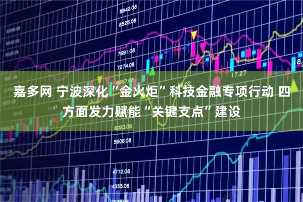 嘉多网 宁波深化“金火炬”科技金融专项行动 四方面发力赋能“关键支点”建设